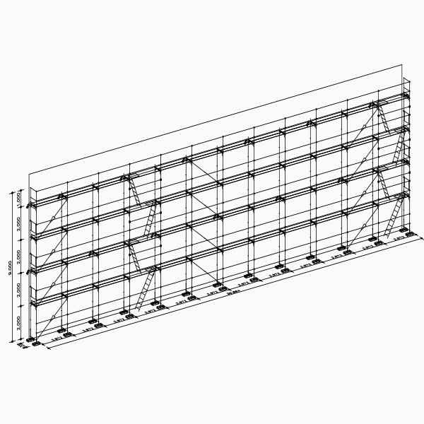 300m² Fassadengerüstset