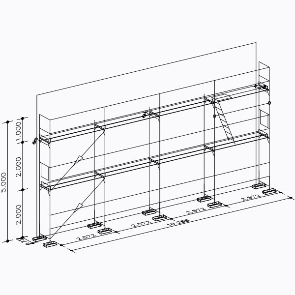 60m² Los fassadegerüst