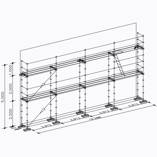 60m² Multidirektionales Gerüstset